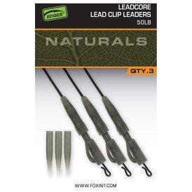 Leadcore Fox Naturals Power Grip Lead Clip 50lbs / 75cm - 3 szt.