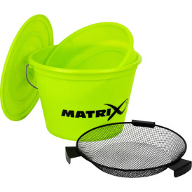 Wiadro z sitem miską i pokrywą Matrix Bucket Set Lime
