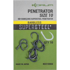 Haczyki Korum Penetrator bezzadziorowe - roz. 8 / 10 szt.