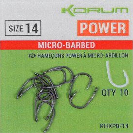 Haczyki Korum Xpert Power z mikrozadziorem - roz. 8 / 10 szt.