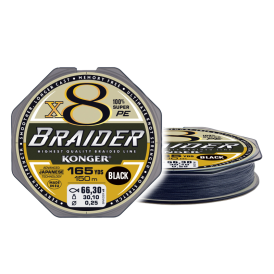 Plecionka Przyponowa Konger Braider X8 Black 0,08mm / 10m
