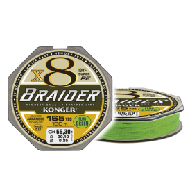 Plecionka Konger Braider X8 Lime Green 0,08mm / 150m