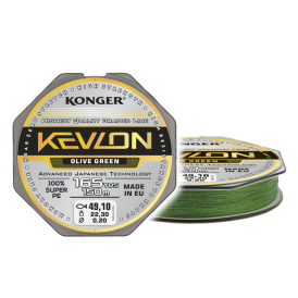 Plecionka Konger Kevlon X4 Olive Green 0,12mm / 150m