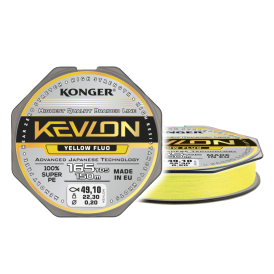 Plecionka Konger Kevlon X4 Yellow Fluo 0,18mm / 150m