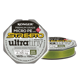 Plecionka Konger Streeto Ultra Tiny X4 Olive Green 0,06mm / 150m