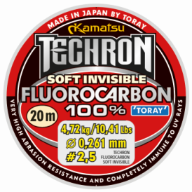 Fluorocarbon Kamatsu Techtron 100% invisible 0,172mm / 20m