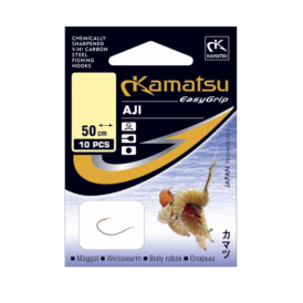 Przypony Kamatsu Aji Biały Robak 5207 / 0,12mm / 50cm / hak 12