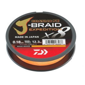 Plecionka Daiwa J-Braid Expedition X8 Smash Orange 0,18mm / 150m