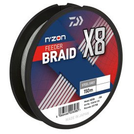 Plecionka Daiwa N'ZON X8 Braid Steel Gray 0,12mm / 150m