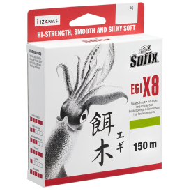 Plecionka Sufix EGI X8 Neon Chartreuse 0,128mm / 150m