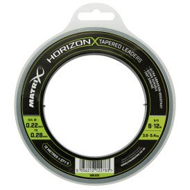 Przypony strzałowe Matrix Horizon X Tapered Leaders 0,22-0,28mm / 5x12m